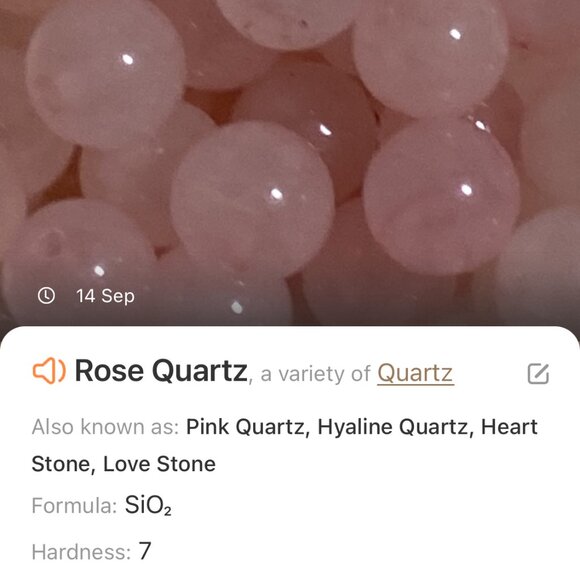 Natural Pink Rose Quartz Necklace, Bronze Round Mushroom+Genuine Gemstone Choker - Picture 13 of 14